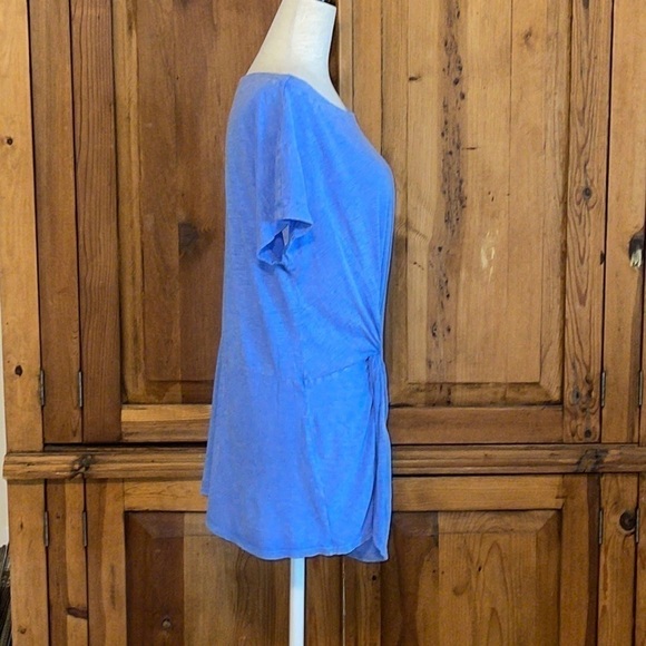 Anthropologie Blue Twist Knot Tee Blouse Sz. S - Picture 2 of 13